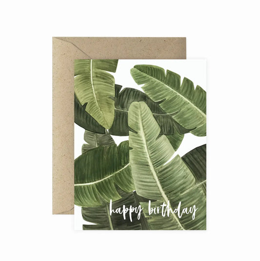 Happy Birthday Banana Leaf Card